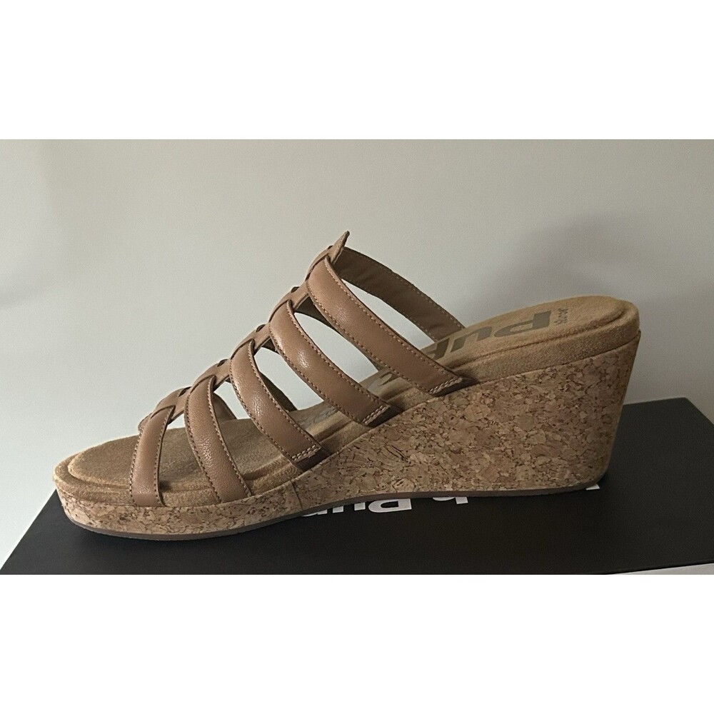 Hush Puppies Comfortable Willow Fisherman Deep Beige Wedge Sandals Women Size 11